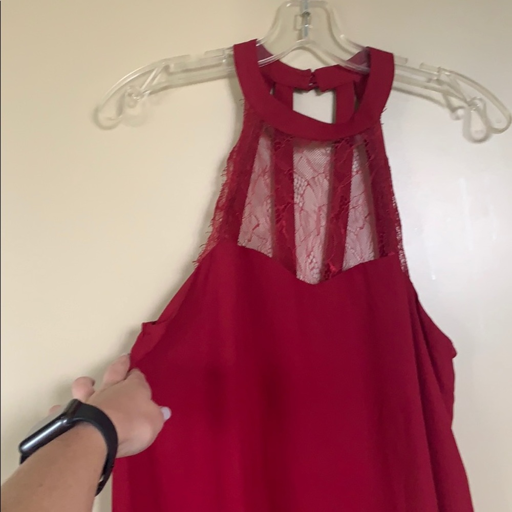 Red Lace Cocktail Dress